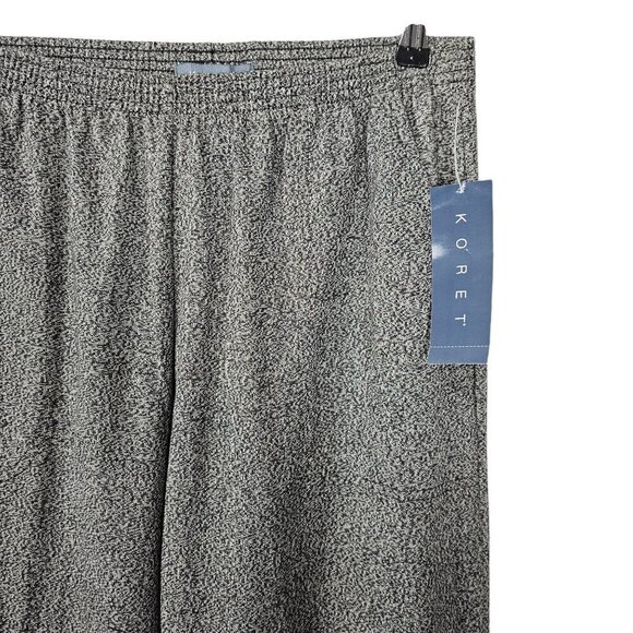 Koret Straight Leg Cosmopolitan Black And White Pull On Sweatpants Joggers NEW - Picture 3 of 6